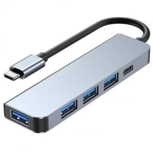 Generic 4 en 1 USB-C Hub Type-C + 4 Ports USB 3.0 Station D'Accueil Multifonctionnelle