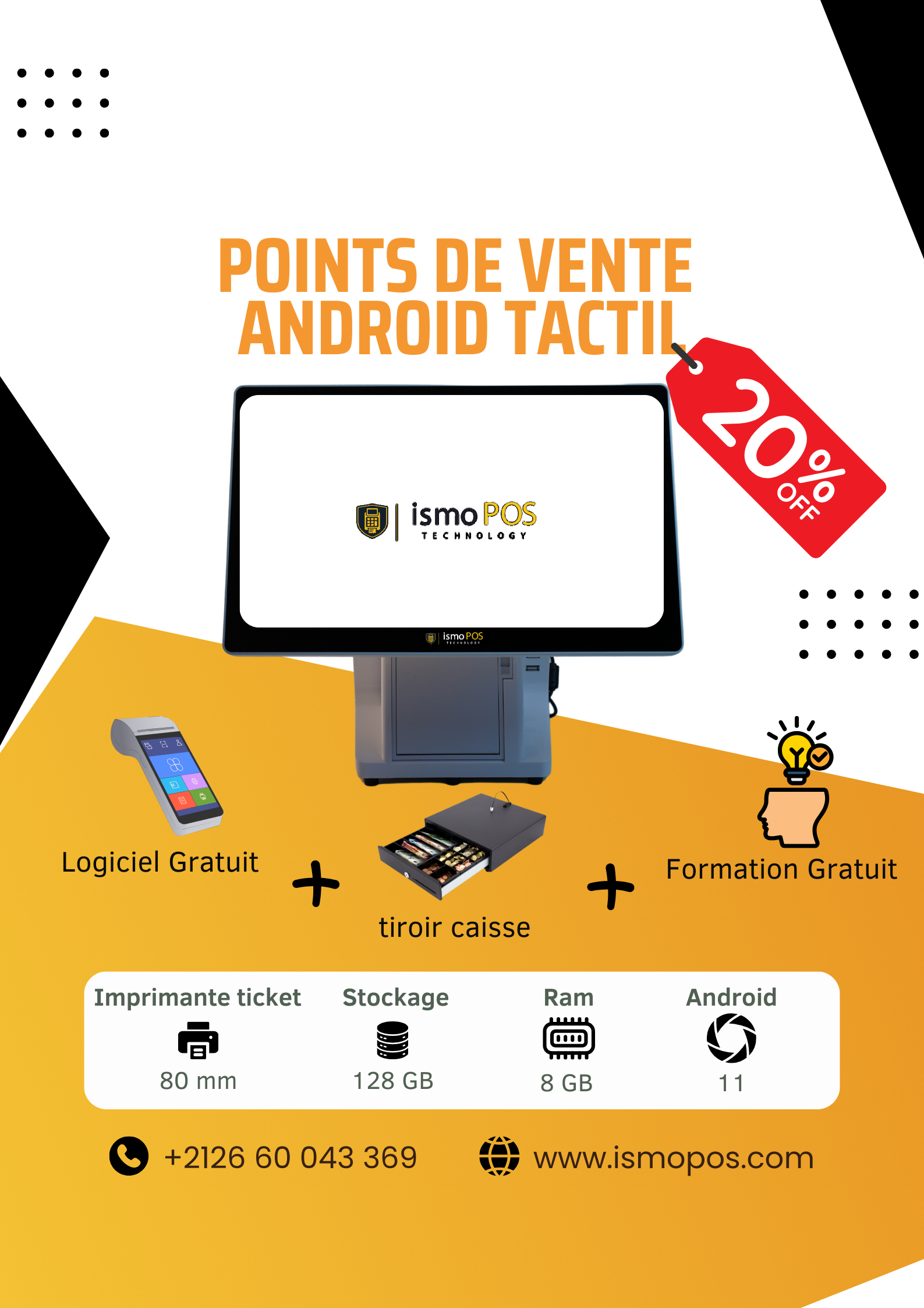 Promotion pour le terminal de point de vente Android ismopos.com