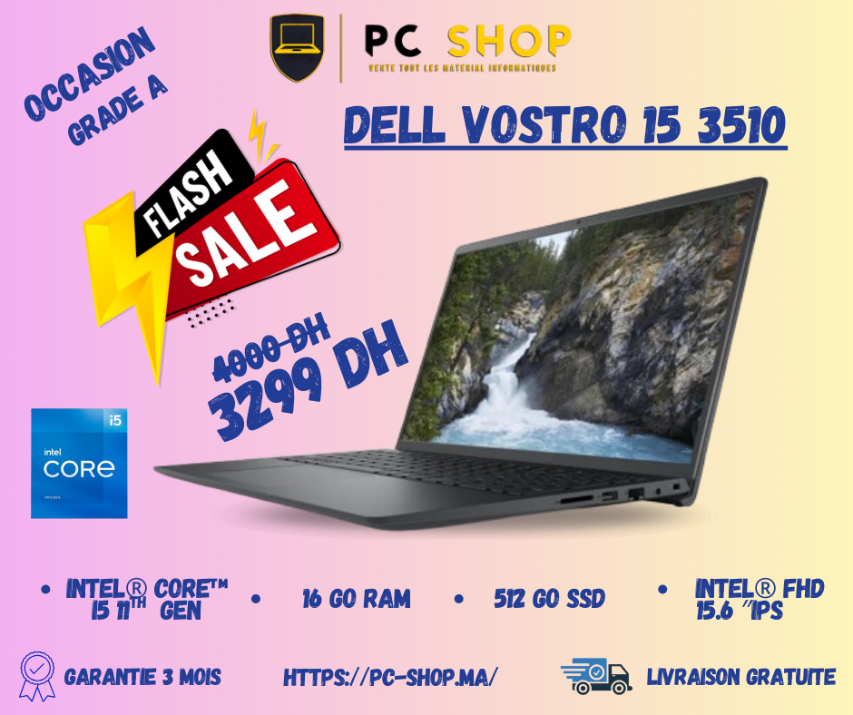 Dell Vostro 15 3510-Intel Core i5-11Th/16GB/512GB SSD